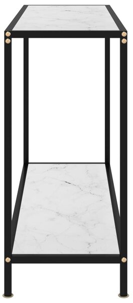 Fehér edzett üveg tálalóasztal 100 x 35 x 75 cm