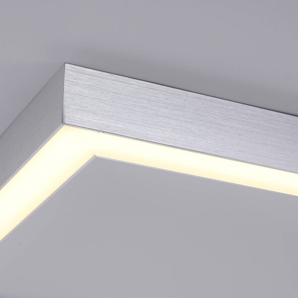 PURE LED mennyezeti lámpa Lines, 110 x 30 cm, ezüst, CCT, távvezérléssel, dimmelhető, Alu / szürke / cink, Nappali / Étkező, fém, Modern