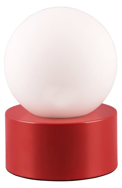 Piros asztali lámpa üveg búrával (magasság 17 cm) Countess – Trio