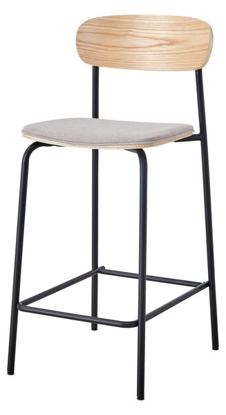 Fekete-szürkésbarna bárszék szett 2 db-os (ülésmagasság 66 cm) Adriana – Marckeric
