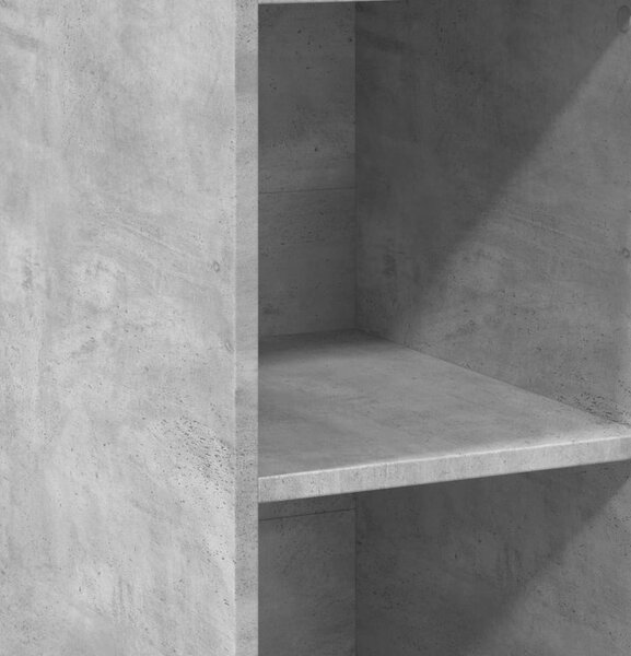 Betonszürke szerelt fa magasszekrény 40 x 41 x 124 cm
