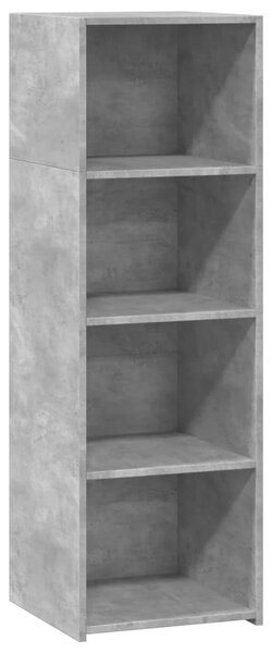 Betonszürke szerelt fa magasszekrény 40 x 41 x 124 cm