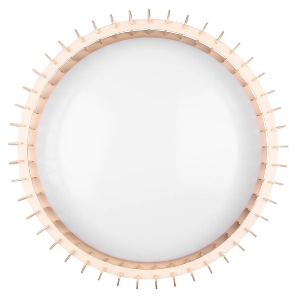 Reality Leuchten LED mennyezeti lámpa Monte, CCT, Ø 60 cm, fa lámpa, dimmelhető, Világos fa, Nappali / Étkező, Fa, Modern