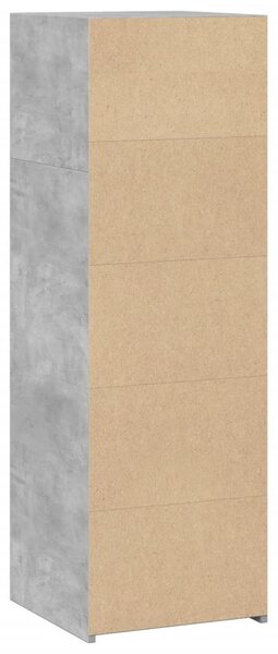 Betonszürke szerelt fa magasszekrény 40 x 41 x 124 cm