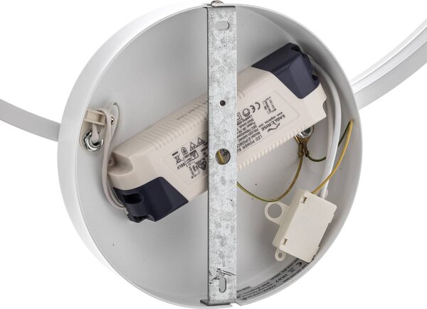 Fabas Luce LED mennyezeti lámpa Giotto 1 égős, fehér, dimmelhető, Fehér / opál, Nappali / Étkező, fém, Modern