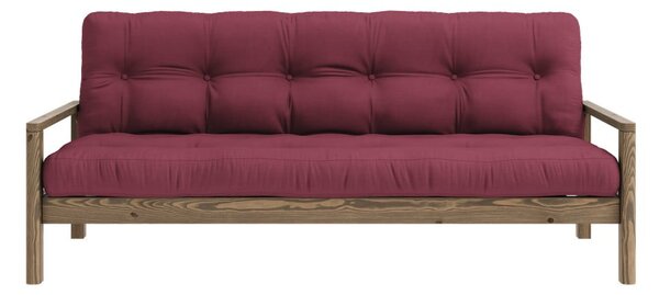 Borvörös kinyitható kanapé 205 cm Knob – Karup Design