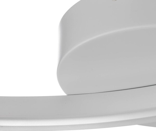 Fabas Luce LED mennyezeti lámpa Giotto 1 égős, fehér, dimmelhető, Fehér / opál, Nappali / Étkező, fém, Modern