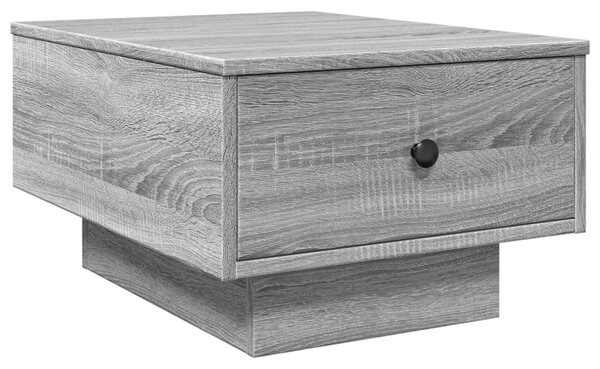 Szürke sonoma színű szerelt fa dohányzóasztal 60 x 45 x 31 cm
