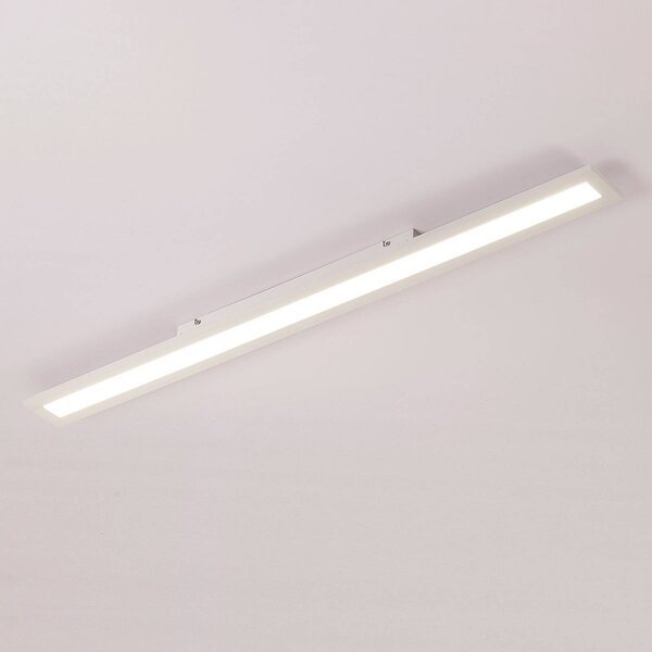Arcchio LED panel Arya, 120 cm, fehér, fényerőszabályzó, alumínium, dimmelhető, Fehér / opál, Dolgozószoba / Iroda, Műanyag