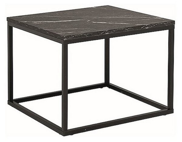 Rossi dohányzóasztal - négyzet, fekete márvány