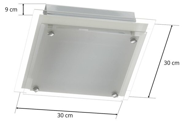 Fabas Luce Üveg mennyezeti lámpa Maggie 30 x cm, dimmelhető, Fehér / opál, Nappali / Étkező, Üveg, Modern