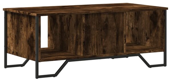 Füstös tölgy színű szerelt fa dohányzóasztal 100 x 51 x 40 cm