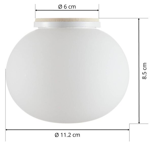 FLOS Mini Glo-Ball C/W - Designer mennyezeti lámpa, dimmelhető, Fehér / opál, Nappali / Étkező, Üveg, Dizájn