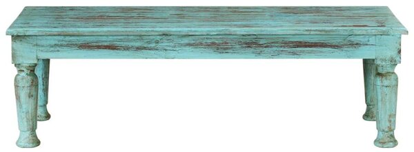 Újrahasznosított Fa Dohányzóasztal - Antik Stílus - 110x50x34 cm