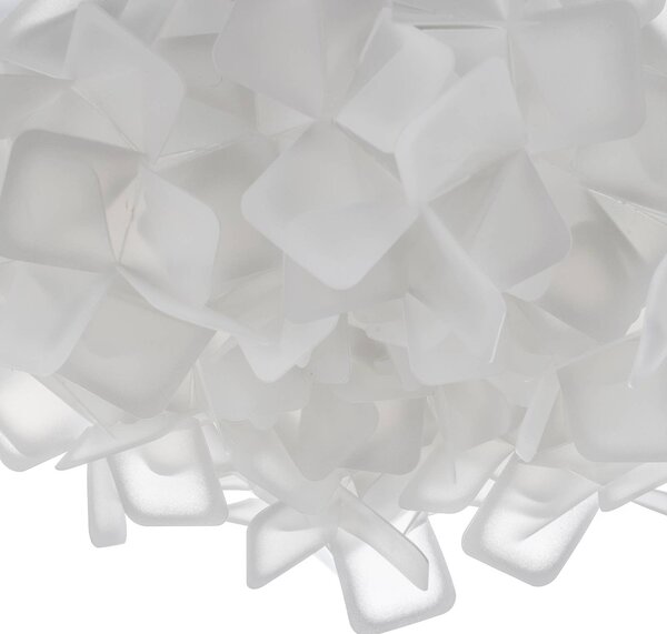 Slamp Clizia mennyezeti lámpa, Ø 32 cm, fehér, dimmelhető, Fehér / opál, Nappali / Étkező, Műanyag, Dizájn