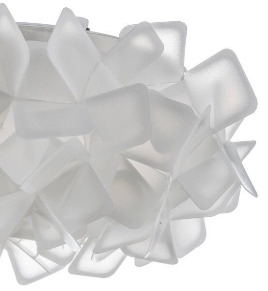 Slamp Clizia mennyezeti lámpa, Ø 32 cm, fehér, dimmelhető, Fehér / opál, Nappali / Étkező, Műanyag, Dizájn