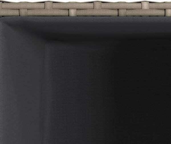 VidaXL 3 db szürke polyrattan kerti ültetőláda