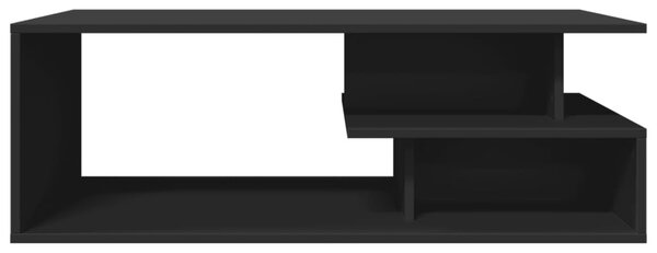 Fekete szerelt fa dohányzóasztal 102x55x35 cm