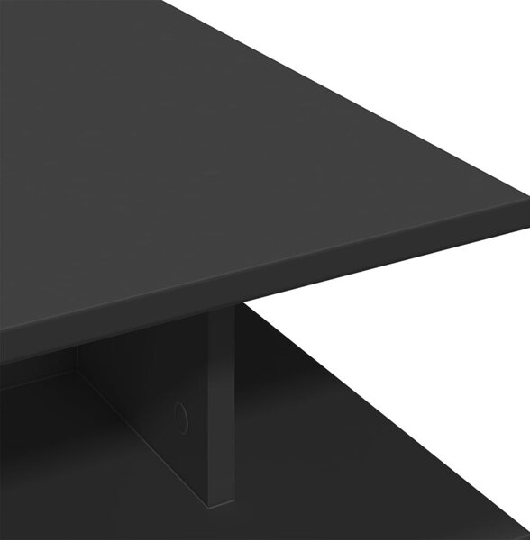 Fekete szerelt fa dohányzóasztal 102x55x35 cm