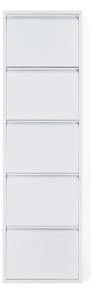 Fehér fém billenő ajtós cipőtartó 50x169x15 cm Billy – Spinder Design