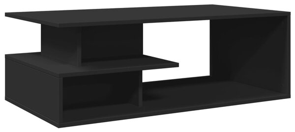 Fekete szerelt fa dohányzóasztal 102x55x35 cm