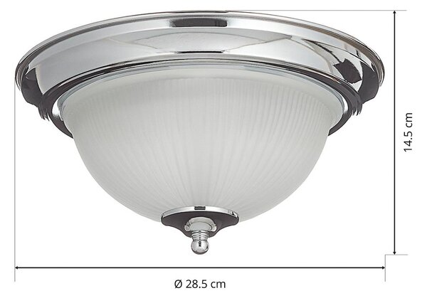 Searchlight mennyezeti lámpa American Diner IP44, króm, dimmelhető, Króm / ezüst, Fürdőszoba, fém, Antik