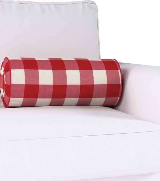 Hengerpárna hajtás díszítéssel termék színe piros szövet mintás