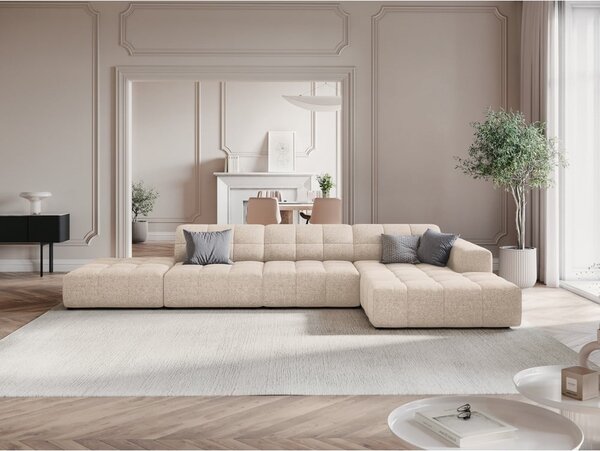 Bézs sarokkanapé (jobb oldali) Chicago – Cosmopolitan Design