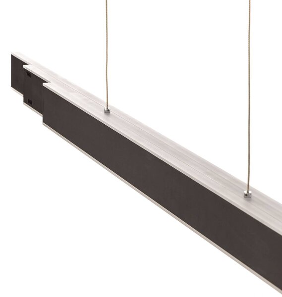 PURE LED függő világítás Lume, grafit, CCT, dimmelhető, Fekete, Nappali / Étkező, Alumínium, Modern
