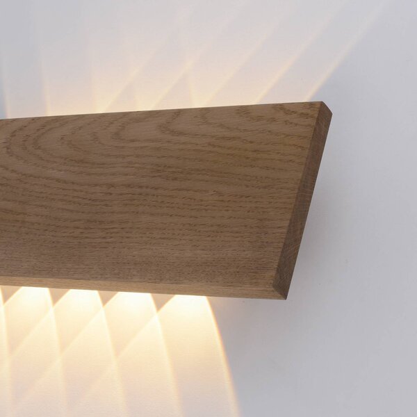Paul Neuhaus Palma LED-es fali lámpa fa 45 cm, Sötét fa, Nappali / Étkező, Fa, Modern