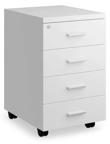 SimpleOffice konténer 40 x 48 cm - 4 fiókos, fehér