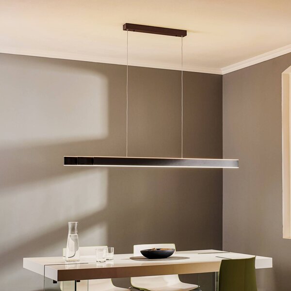 PURE LED függő világítás Lume, grafit, CCT, dimmelhető, Fekete, Nappali / Étkező, Alumínium, Modern