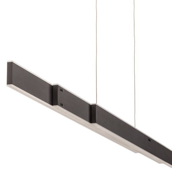 PURE LED függő világítás Lume, grafit, CCT, dimmelhető, Fekete, Nappali / Étkező, Alumínium, Modern