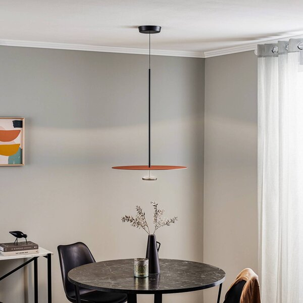 Vibia Flat LED lógó lámpa 1 izzó Ø 55 cm terrakotta, dimmelhető, Terrakotta, Nappali / Étkező, fém, Modern