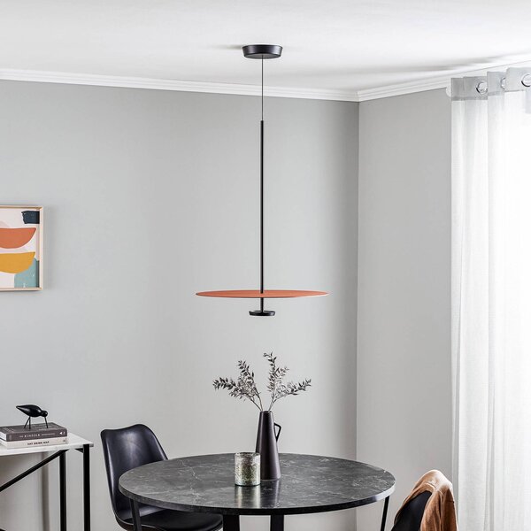 Vibia Flat LED lógó lámpa 1 izzó Ø 55 cm terrakotta, dimmelhető, Terrakotta, Nappali / Étkező, fém, Modern