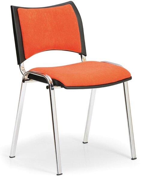 SMART konferencia szék - króm lábak, narancssárga