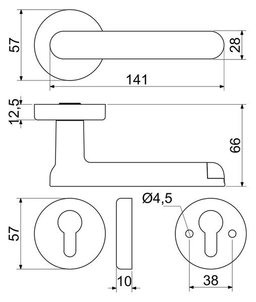 Smart Touch Handle H03, ezüst