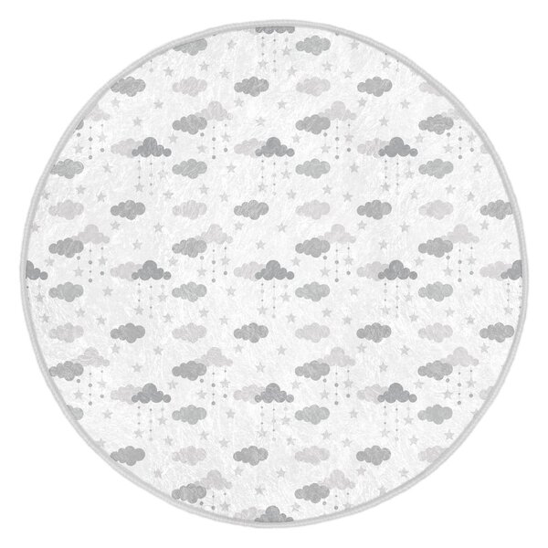 Fehér-világosszürke gyerek szőnyeg ø 100 cm Comfort – Mila Home
