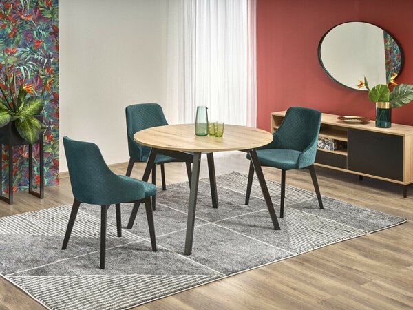 Asztal Houston 981, 73cm, Artisan tölgy, Fekete, Bükkfa