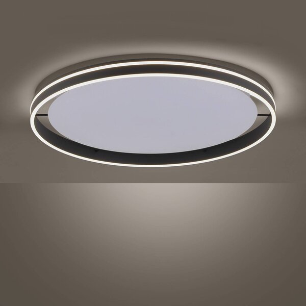 Q-Smart-Home Paul Neuhaus Q-VITO LED lámpa 79cm antracit, dimmelhető, Fekete, Nappali / Étkező, fém, Modern