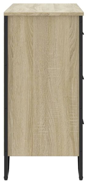 Sonoma tölgy színű szerelt fa komód 91 x 35,5 x 74,5 cm