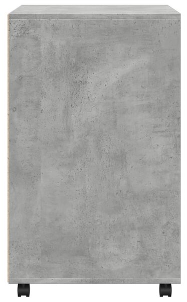 Betonszürke szerelt fa kerekes szekrény 60 x 48 x 81 cm
