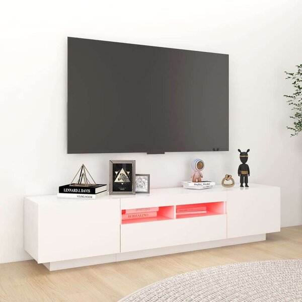 VidaXL TV-szekrény - Modern LED - Fehér - 180cm