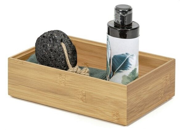 Szervező Compactor Bamboo Box, 22,5 x 15 x 6,5 cm, natúr fa