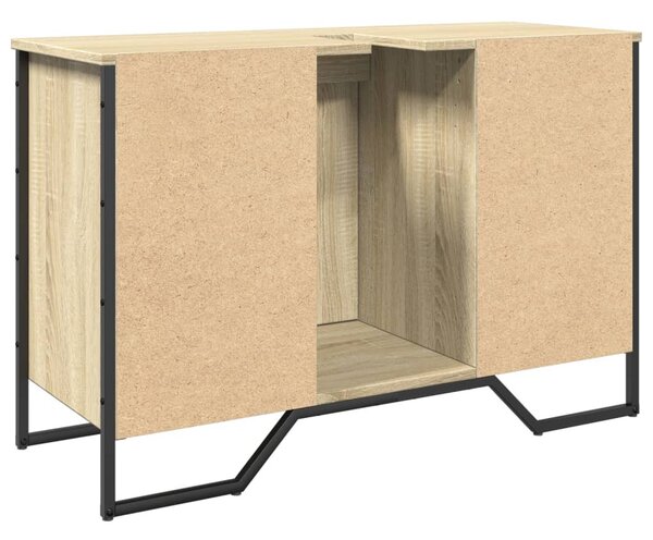 Sonoma tölgy szerelt fa fürdőszobai mosdószekrény 91x35x60 cm