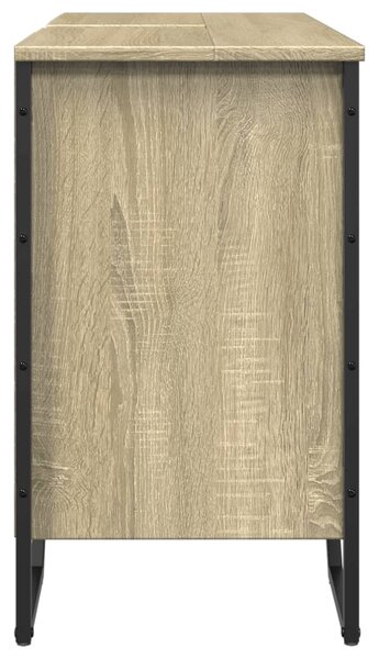 Sonoma tölgy szerelt fa fürdőszobai mosdószekrény 91x35x60 cm
