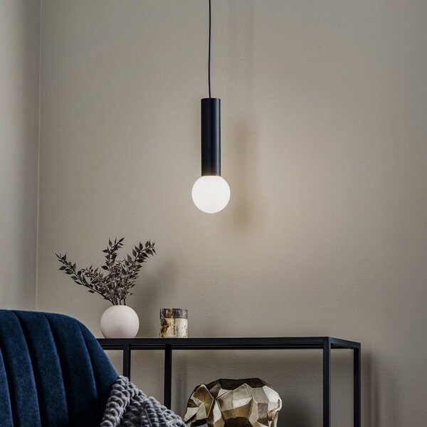 LEDS-C4 Mist fürdőszobai függő lámpa IP44 fekete, dimmelhető, Fekete, Fürdőszoba, Üveg, Modern