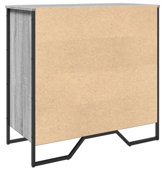 Szürke sonoma színű szerelt fa cipőszekrény 80 x 38 x 78 cm