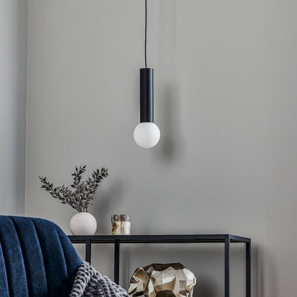 LEDS-C4 Mist fürdőszobai függő lámpa IP44 fekete, dimmelhető, Fekete, Fürdőszoba, Üveg, Modern