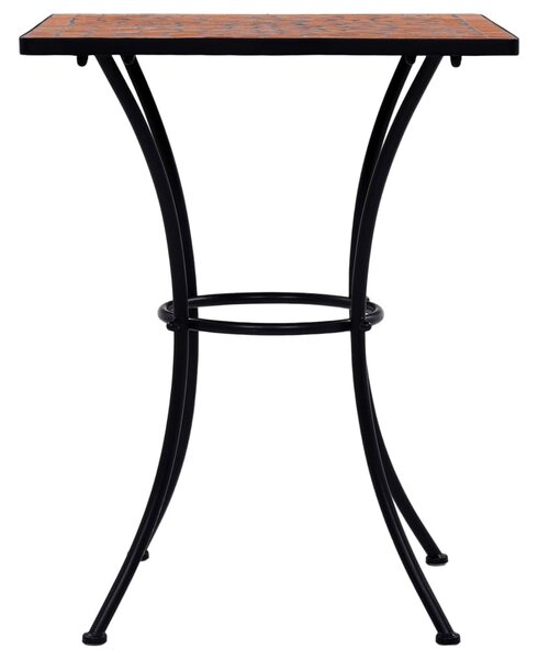 Terrakotta mozaikos bisztróasztal 60 cm